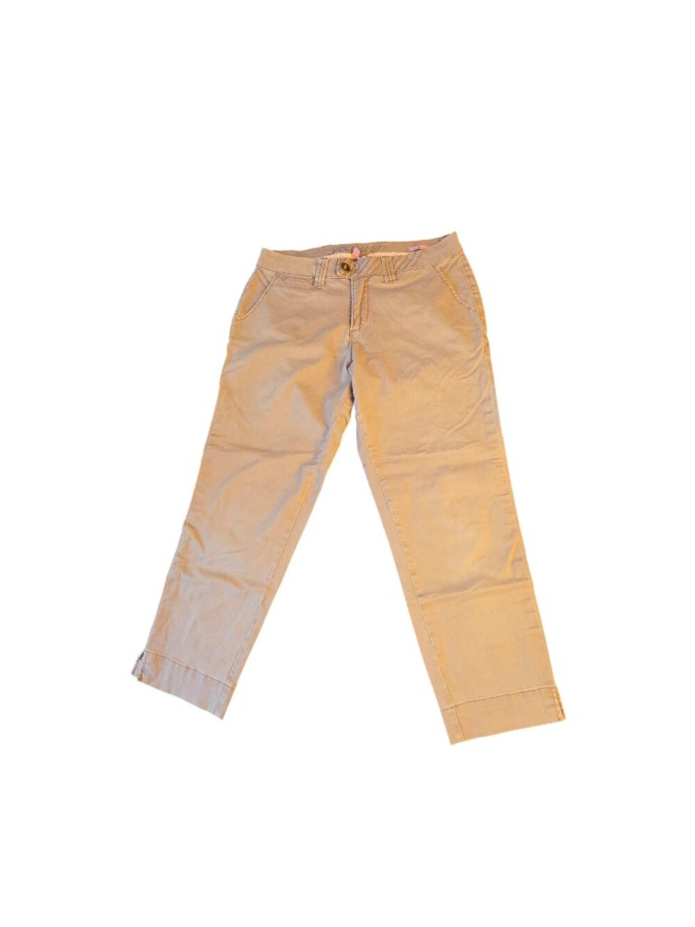 JAG Jeans 10 Khaki Tan Mid Rise Slim Ankle Chino Pants Stretch Career Cropped